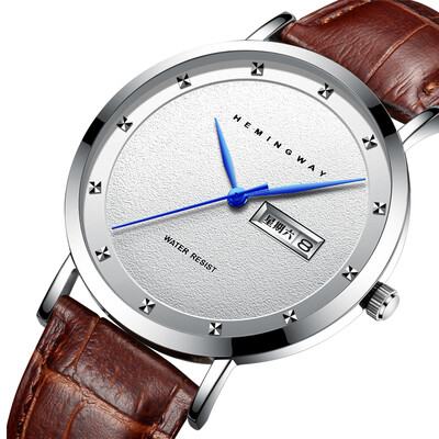 HEMINGWAY Elegant Gentlemen Calendar Quartz Mens Watch