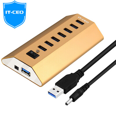 IT-CEO aluminum alloy 7 USB3.0 splitter high-speed expansion of a drag more than seven interface converter notebook desktop computer HUB hub gold IT-137
IT-CEO aluminum alloy 7 USB3.0 splitter high-speed expansion of a drag more than seven interface converter notebook desktop computer HUB hub gold IT-137