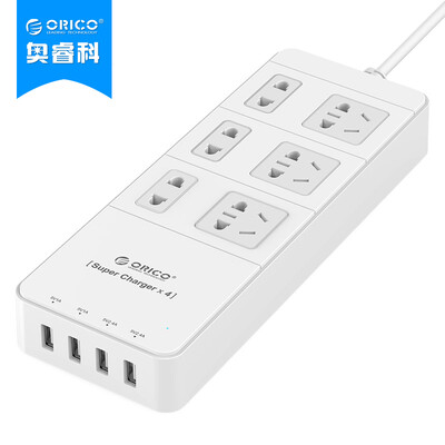 ORICO TPC-6A4U GB 6-bit socket / plug-in / plug-in board / terminal board Smart 4-port USB phone flat panel charging plug 1.5-meter white
ORICO TPC-6A4U GB 6-bit socket / plug-in / plug-in board / terminal board Smart 4-port USB phone flat panel charging plug 1.5-meter white