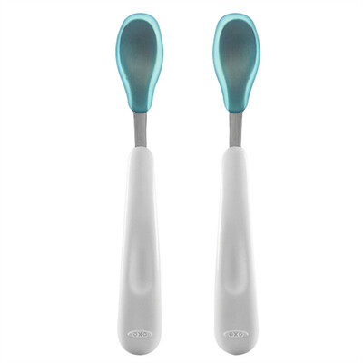 Austrian show OXO childrens silicone soft spoon baby training spoon non-slip blue without BPA
Austrian show OXO childrens silicone soft spoon baby training spoon non-slip blue without BPA