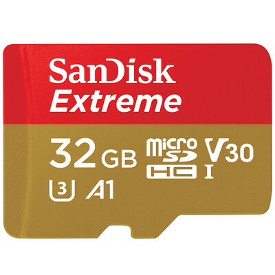 SanDisk 32GB TF MicroSD Memory Card U3 C10 A1 V30 4K Extreme Read Speed 100MBs Write Speed 60MBs
SanDisk 32GB TF MicroSD Memory Card U3 C10 A1 V30 4K Extreme Read Speed 100MBs Write Speed 60MBs
