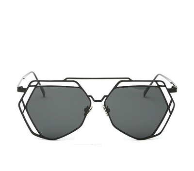 Hollow polygon hexagonal star with the color film reflective sunglasses as gift for women
Hollow polygon hexagonal star with the color film reflective sunglasses as gift for women