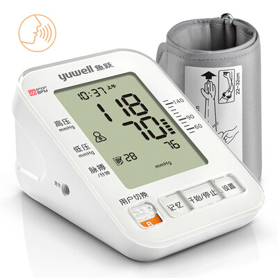 YUWELL electronic sphygmomanometer household intelligent voice arm YE680A flagship version of the blood pressure measuring instrument voice broadcast
YUWELL electronic sphygmomanometer household intelligent voice arm YE680A flagship version of the blood pressure measuring instrument voice broadcast