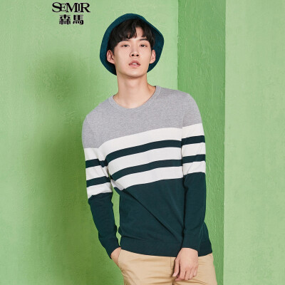 Semir Knitwear Men's Round Collar Head Striped Striped Color Sweater Tide 14316071013 Blue Red Tone
Semir Knitwear Men's Round Collar Head Striped Striped Color Sweater Tide 14316071013 Blue Red Tone