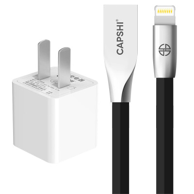 Capshi Apple 7/6 / 5s Data Cable Zinc Alloy 1.2m Black + 5V / 1A Mobile Phone Charger Kit for iPhone5 / 6s / 7Plus / New iPad Air Mini
Capshi Apple 7/6 / 5s Data Cable Zinc Alloy 1.2m Black + 5V / 1A Mobile Phone Charger Kit for iPhone5 / 6s / 7Plus / New iPad Air Mini