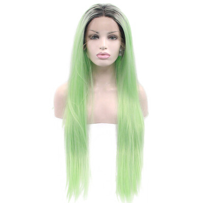 Anogol Handemade Natural Long Straight Lace Front Wig Light Green Peruca Laco Sintetico Synthetic Heat Resistant Wigs Dark Roots
Anogol Handemade Natural Long Straight Lace Front Wig Light Green Peruca Laco Sintetico Synthetic Heat Resistant Wigs Dark Roots