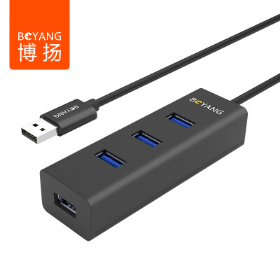 Bo Yang (BOYANG) BY-U16 USB3.0 high-speed expansion of four HUB hub a drag four USB splitter (black
Bo Yang (BOYANG) BY-U16 USB3.0 high-speed expansion of four HUB hub a drag four USB splitter (black
