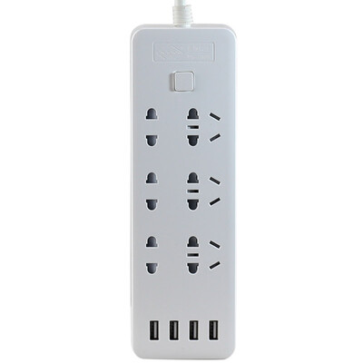 Great Wall popular CF-U8331 full length 2.8 meters six hole + 4USB socket with child protection door control switch socket / plug / plug board / drag board
Great Wall popular CF-U8331 full length 2.8 meters six hole + 4USB socket with child protection door control switch socket / plug / plug board / drag board