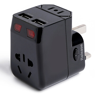 40,000 km Universal multi-function plugs double 2usb conversion plugs abroad travel universal USB charger to go abroad Hong Kong, Macao and Taiwan Europe Japan travel supplies SW6009 black
40,000 km Universal multi-function plugs double 2usb conversion plugs abroad travel universal USB charger to go abroad Hong Kong, Macao and Taiwan Europe Japan travel supplies SW6009 black