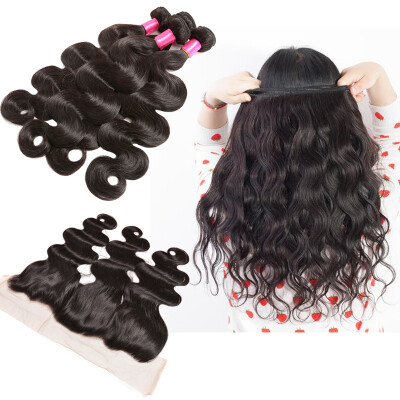 Body Wave Peruvian Virgin Hair With Frontal Closure Ear To Ear Lace Frontal with baby hair&bundles 8A Unprocessed Virgin Hair
Body Wave Peruvian Virgin Hair With Frontal Closure Ear To Ear Lace Frontal with baby hair&bundles 8A Unprocessed Virgin Hair