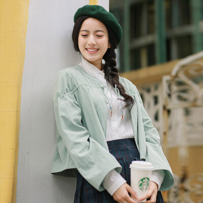 Yan Man INMAN 2017 Autumn new trumpet sleeve drawstring round collar cardigan short jacket female 1873042058 shallow card of its L
Yan Man INMAN 2017 Autumn new trumpet sleeve drawstring round collar cardigan short jacket female 1873042058 shallow card of its L