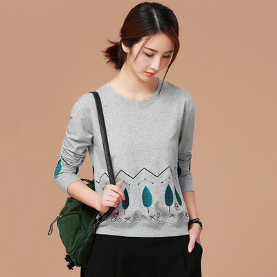 City plus CITYPLUS 2017 autumn new women&39s long-sleeved embroidery T-shirt wild primer shirt loose casual sweater CWTC178260 light gray
City plus CITYPLUS 2017 autumn new women&39s long-sleeved embroidery T-shirt wild primer shirt loose casual sweater CWTC178260 light gray