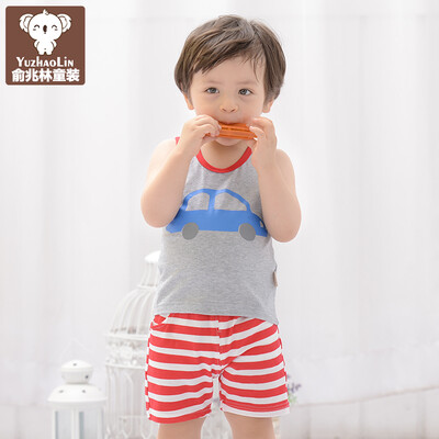 Yu Zhaolin children's suit summer children's clothing boy children's vest shorts suit YH16T132017 striped car flower gray 73
Yu Zhaolin children's suit summer children's clothing boy children's vest shorts suit YH16T132017 striped car flower gray 73