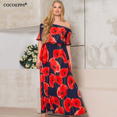 COCOEPPS Vintage Floral Printed Women Dress Big Size 2017 Summer Sexy Off-Shoulder Maxi Dresses Plus Size Half Sleeve Vestidos
COCOEPPS Vintage Floral Printed Women Dress Big Size 2017 Summer Sexy Off-Shoulder Maxi Dresses Plus Size Half Sleeve Vestidos