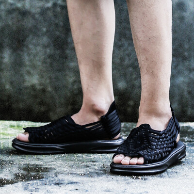 SAMAHigh-end mens leather braided sandals summer outdoor non-slip pu-bottomed sole hollow fashion beach wading sandals
SAMAHigh-end mens leather braided sandals summer outdoor non-slip pu-bottomed sole hollow fashion beach wading sandals