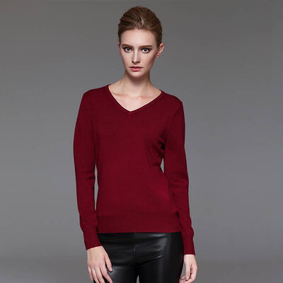Rebecca Marc Rebecca Slim was thin warm collar V knot sweater sweater 45460D wine red S
Rebecca Marc Rebecca Slim was thin warm collar V knot sweater sweater 45460D wine red S