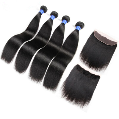 8A Grade Malaysia Virgin Hair Straight Free Part Lace Frontal With Bundles Straight Human Hair Bundles with 13x4 Frontal Closure
8A Grade Malaysia Virgin Hair Straight Free Part Lace Frontal With Bundles Straight Human Hair Bundles with 13x4 Frontal Closure
