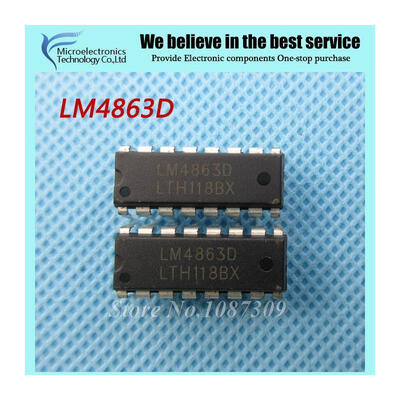 10pcs free shipping LM4863D LM4863 DIP-16 Dual Channel o Power Amplifier new original
10pcs free shipping LM4863D LM4863 DIP-16 Dual Channel o Power Amplifier new original