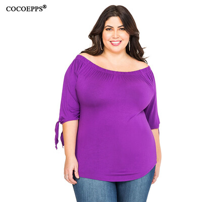 COCOEPPS Casual Loose Lacing Half Sleeves Women Top Sexy Off Shoulder Solid Big size Summer Blouse Feminine Plus Size Clothing
COCOEPPS Casual Loose Lacing Half Sleeves Women Top Sexy Off Shoulder Solid Big size Summer Blouse Feminine Plus Size Clothing
