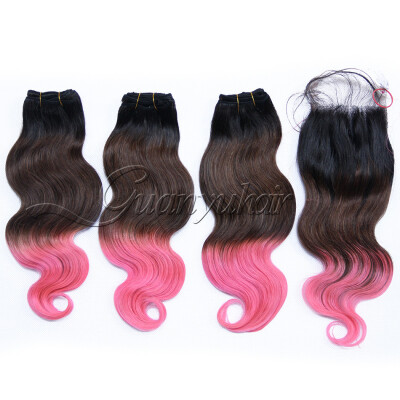 Guanyu 8A Malaysian Human Virgin Hair 4x4 Lace Frontal Closure with 3 Bundles Body wave Color #1B/4/pink
Guanyu 8A Malaysian Human Virgin Hair 4x4 Lace Frontal Closure with 3 Bundles Body wave Color #1B/4/pink