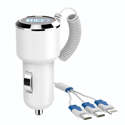 MEIDI 3 USB Ports Cable Car Charger Fast Mobile Phone Charger With Cable For iPhone Samsung Xiaomi Huawei Vivo
MEIDI 3 USB Ports Cable Car Charger Fast Mobile Phone Charger With Cable For iPhone Samsung Xiaomi Huawei Vivo
