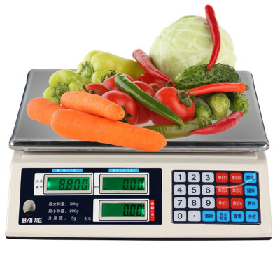 Jingdong supermarket Baijie Baijie fruit&vegetable price scale HJ-3018 kitchen electronic table called 30KG concave
Jingdong supermarket Baijie Baijie fruit&vegetable price scale HJ-3018 kitchen electronic table called 30KG concave