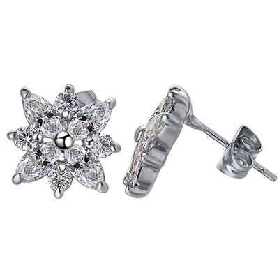 Yoursfs Crystal Flower Stud Earrings Luxury Gold Color with Zircon Stone Women Birthday Gift
Yoursfs Crystal Flower Stud Earrings Luxury Gold Color with Zircon Stone Women Birthday Gift