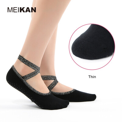 MEIKAN Women Ribbon Yoga Socks Thick Non-slip Floor Pilates Socks Cotton Exercise Black Dance Socks Ballet Professional Sokken
MEIKAN Women Ribbon Yoga Socks Thick Non-slip Floor Pilates Socks Cotton Exercise Black Dance Socks Ballet Professional Sokken