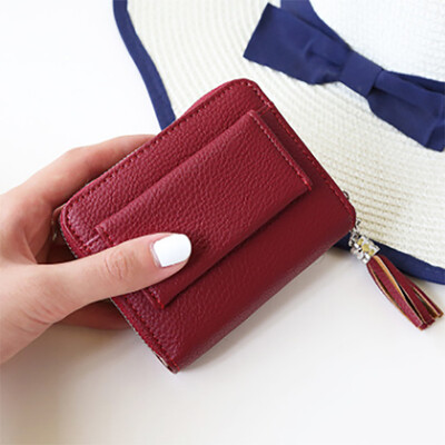 2017 new lady short wallet female RFID anti-theft anti-theft change purse Korean buckle tassel wallet small wallet
2017 new lady short wallet female RFID anti-theft anti-theft change purse Korean buckle tassel wallet small wallet