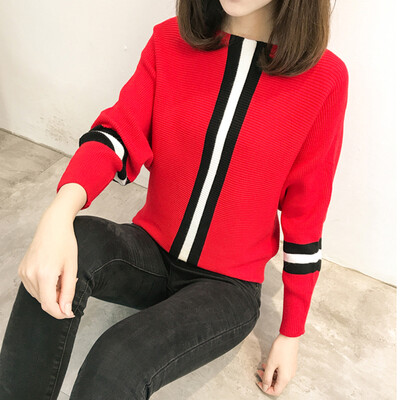 sustory women's clothing 2017 autumn Korean style temperament sweater fashion collar long sleeve short section bat sweater SRSU003 red uniform
sustory women's clothing 2017 autumn Korean style temperament sweater fashion collar long sleeve short section bat sweater SRSU003 red uniform