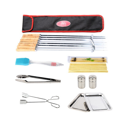 Ulecamp barbecue accessories set barbecue 9 sets: 8 stainless steel grill +1 bamboo stick +1 carbon clip +1 oil brush +2 plate +2 seasoning cans +1 food clip SH866
Ulecamp barbecue accessories set barbecue 9 sets: 8 stainless steel grill +1 bamboo stick +1 carbon clip +1 oil brush +2 plate +2 seasoning cans +1 food clip SH866
