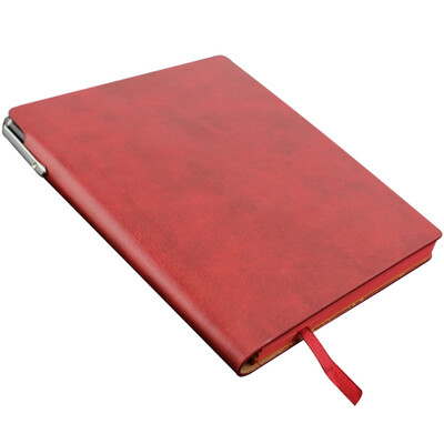 TRNFA TB-058 High-end Business Leather Notebook With A Pen Inserted