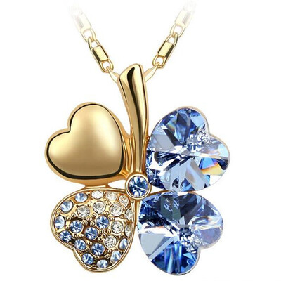 Four Leaf Clover Necklaces Pendant Heart Austria Crystal 18K Gold Plating Vintage Fashion Jewelry For Women 900
Four Leaf Clover Necklaces Pendant Heart Austria Crystal 18K Gold Plating Vintage Fashion Jewelry For Women 900