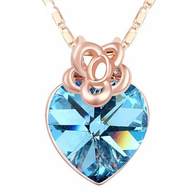 Heart Pendants Jewelry For Women Rose Golr Color Austrian Crystal Necklace High Quality Anniversary Gift 16663
Heart Pendants Jewelry For Women Rose Golr Color Austrian Crystal Necklace High Quality Anniversary Gift 16663