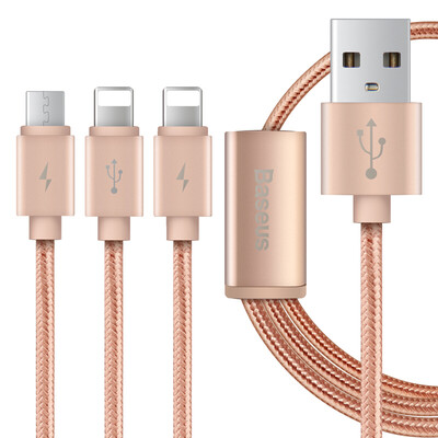 Baseus) data cable Apple Andrews triple charge line for Apple iPhone6 / 6s / 5s Samsung millet Andrews rose gold
Baseus) data cable Apple Andrews triple charge line for Apple iPhone6 / 6s / 5s Samsung millet Andrews rose gold