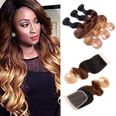 Indian ombre Hair Weaves 3Pcs With Lace Closure Ombre Human Hair Extensions Ombre Virgin Hair Body Wave 1B427 weft bundles
Indian ombre Hair Weaves 3Pcs With Lace Closure Ombre Human Hair Extensions Ombre Virgin Hair Body Wave 1B427 weft bundles