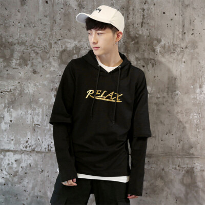 2017 autumn and winter men's fake two-piece sweater teen male student casual hooded high street wind jacket
2017 autumn and winter men's fake two-piece sweater teen male student casual hooded high street wind jacket