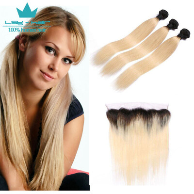 100% Brazilian Virgin Human Hair Straight Bundles With 13*4 Lace Frontals Bleached Knots 1B 613 Blonde Lace Frontal
100% Brazilian Virgin Human Hair Straight Bundles With 13*4 Lace Frontals Bleached Knots 1B 613 Blonde Lace Frontal