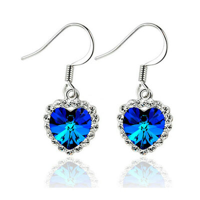 Yoursfs® 18K White Gold Plated Ocean Heart Crystal Earring Use Blue Austrian Crystal Simulated Gemstone Earring
Yoursfs® 18K White Gold Plated Ocean Heart Crystal Earring Use Blue Austrian Crystal Simulated Gemstone Earring
