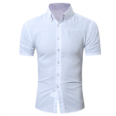Brand 2017 Fashion Male Hawaiian Shirt Short-Sleeves Tops Small Grid Solid Color Mens Dress Shirts Slim Men Shirt 5XL
Brand 2017 Fashion Male Hawaiian Shirt Short-Sleeves Tops Small Grid Solid Color Mens Dress Shirts Slim Men Shirt 5XL