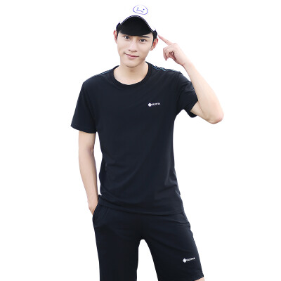 Pure cotton summer short-sleeved shorts suit male circle collar T-shirt casual wear half - sleeve running suit men's thin
Pure cotton summer short-sleeved shorts suit male circle collar T-shirt casual wear half - sleeve running suit men's thin
