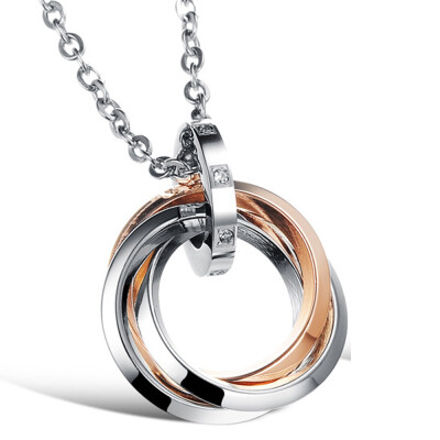 Multi Circle Rings Pendant Necklace Personality Titanium Stainless Jewelry Lovers Couple Chain Korea Style Clavicle Ornaments Acce
Multi Circle Rings Pendant Necklace Personality Titanium Stainless Jewelry Lovers Couple Chain Korea Style Clavicle Ornaments Acce