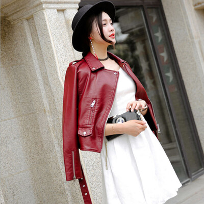 2017 zipper lapel belt PU leather clothing women Slim short candy color classic jacket jacket women
2017 zipper lapel belt PU leather clothing women Slim short candy color classic jacket jacket women