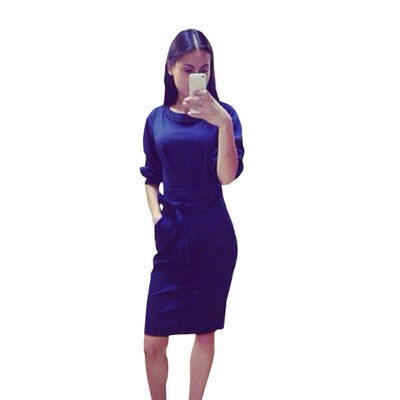 Lovaru ™summer style 2015 new women dress Simple pure color cultivate one's morality dress fit round tie pockets
Lovaru ™summer style 2015 new women dress Simple pure color cultivate one's morality dress fit round tie pockets