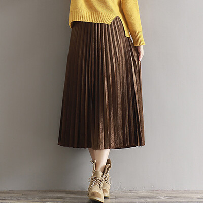 City plus CIYPLUS 2017 autumn&winter new women retro wild velvet pleated skirt loose waist skirt CWQZ179153 gray all
City plus CIYPLUS 2017 autumn&winter new women retro wild velvet pleated skirt loose waist skirt CWQZ179153 gray all