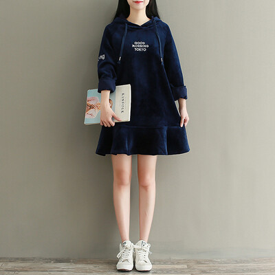 City plus CITYPLUS 2017 winter new art women&39s wild velvet hooded sweater loose long sleeve dress CWQZ179554 navy blue
City plus CITYPLUS 2017 winter new art women&39s wild velvet hooded sweater loose long sleeve dress CWQZ179554 navy blue