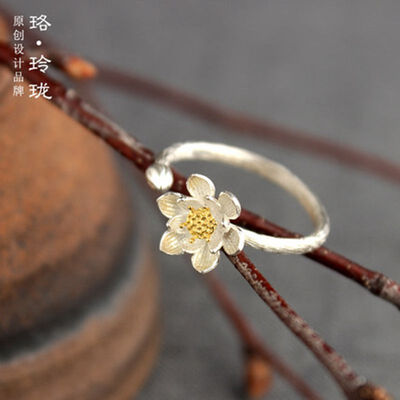 Luo Linglong s925 sterling silver flower ring personalized retro fashion ring fashion ring
Luo Linglong s925 sterling silver flower ring personalized retro fashion ring fashion ring