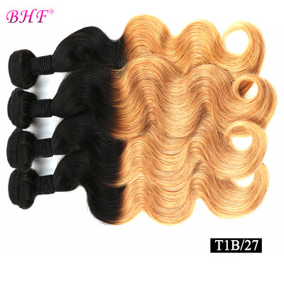 BHF Hair Indian Virgin Remy Hair Body Wave Ombre Human Hair Two Tone Ombre T1B27 Colored Hair Weave Bundles
BHF Hair Indian Virgin Remy Hair Body Wave Ombre Human Hair Two Tone Ombre T1B27 Colored Hair Weave Bundles