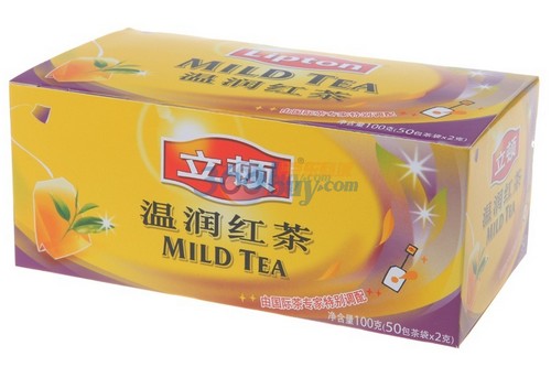 立顿温润红茶50包100g价格\/立顿温润红茶50包