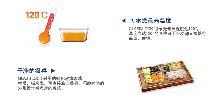 三光云彩GLASSLOCK保鲜盒两件套装GL44